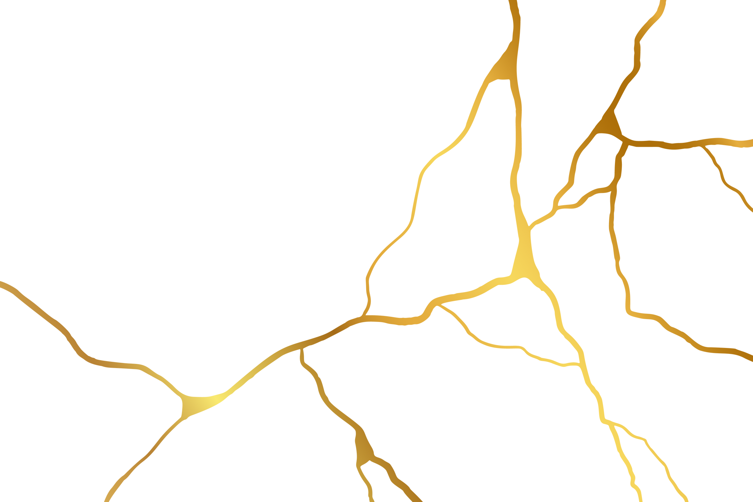 Gold Kintsugi Cracks